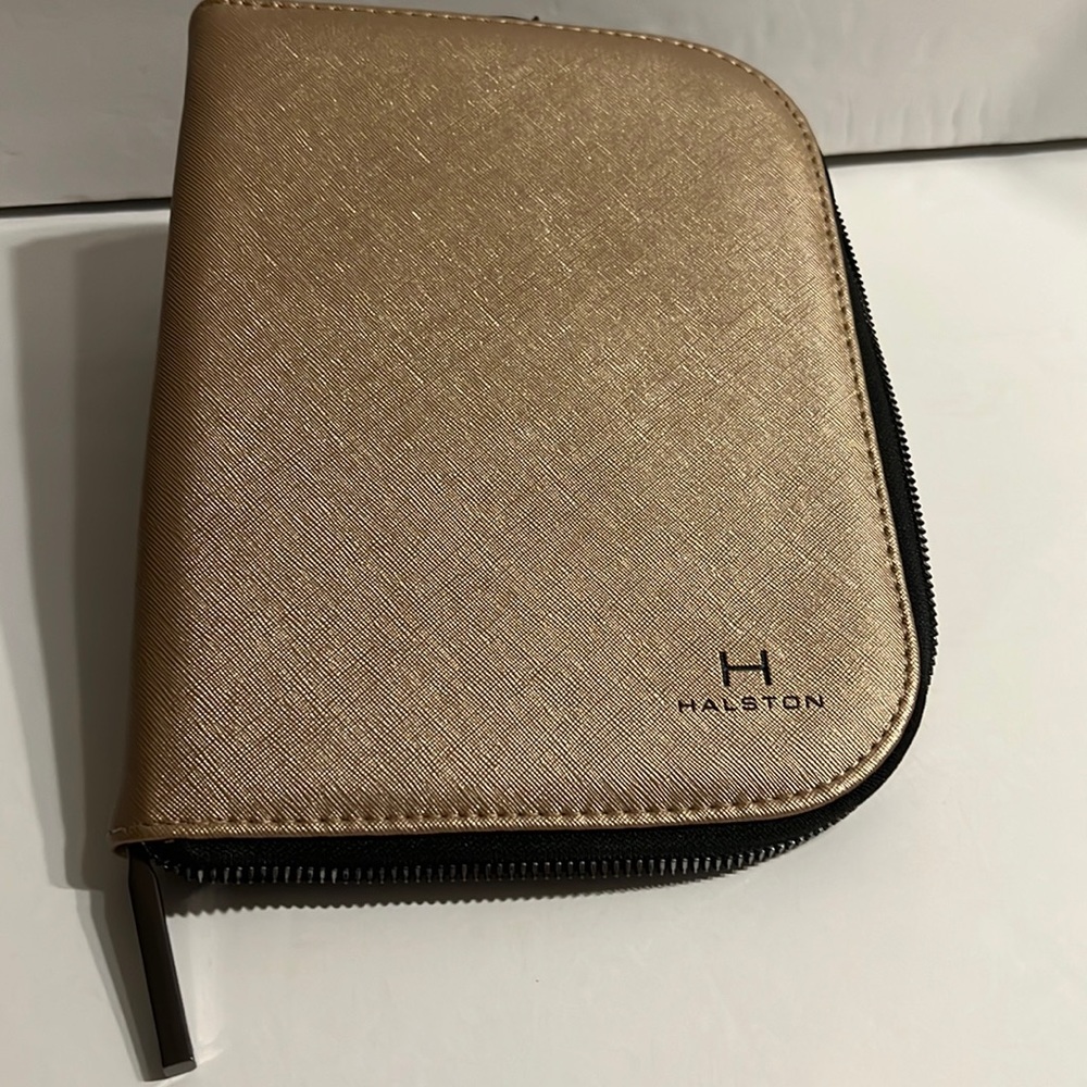 Halston portfolio jewelry case NWOT VGC